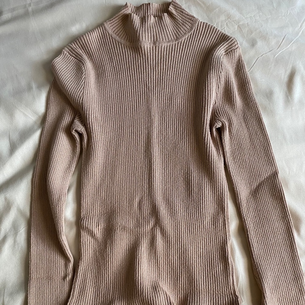 Tan turtle neck